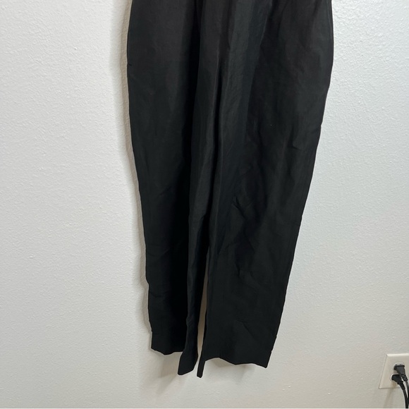 Toteme Linen Blend Jumpsuit Black - Picture 12 of 15